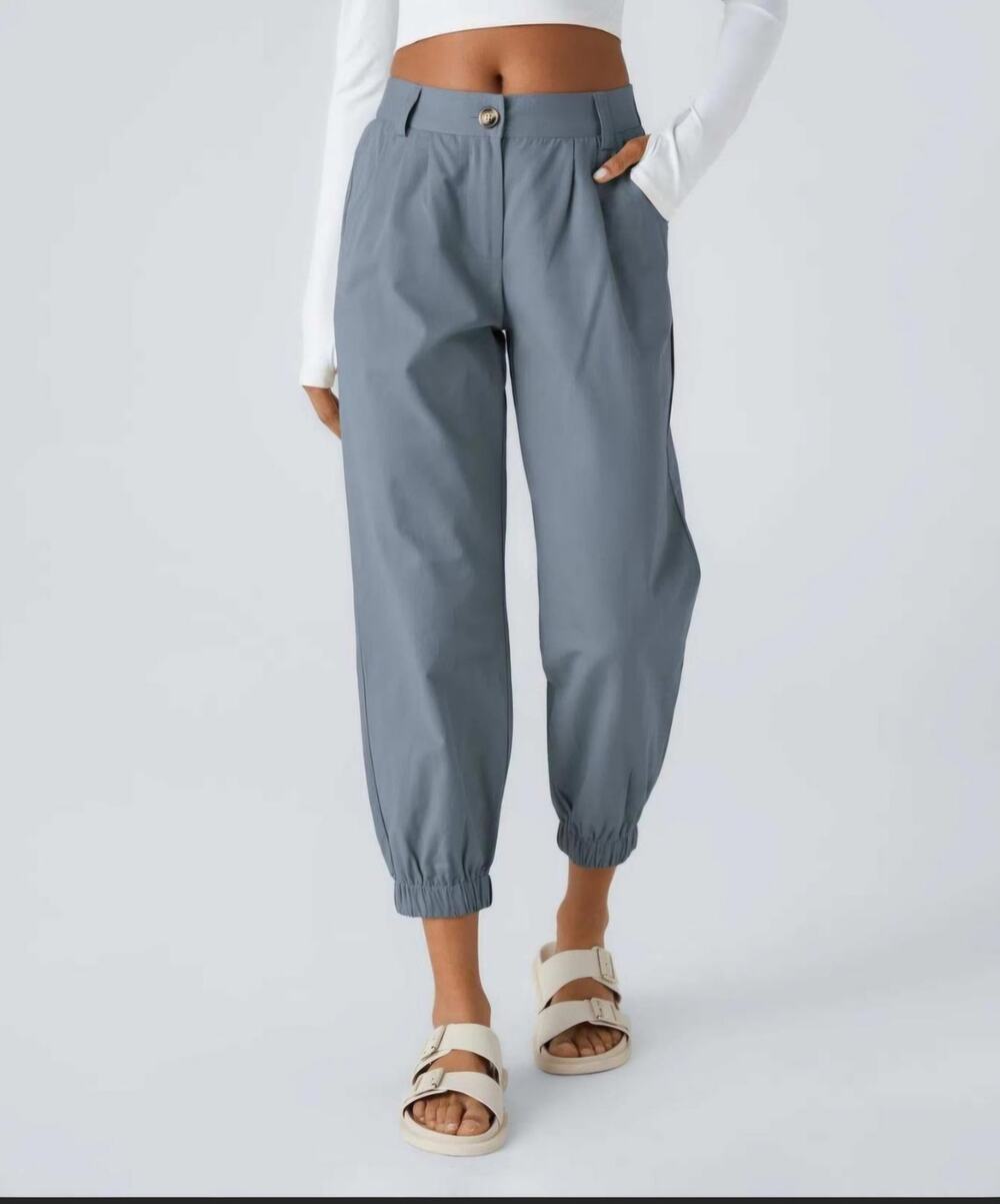 Halara Women's Pleated Cotton Casual Jogger Pants XL NWT